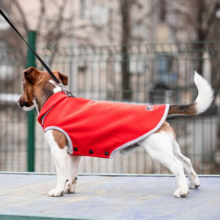 Жилет Pet Fashion «Fleecy» для собак, розмір S, червоно-сірий