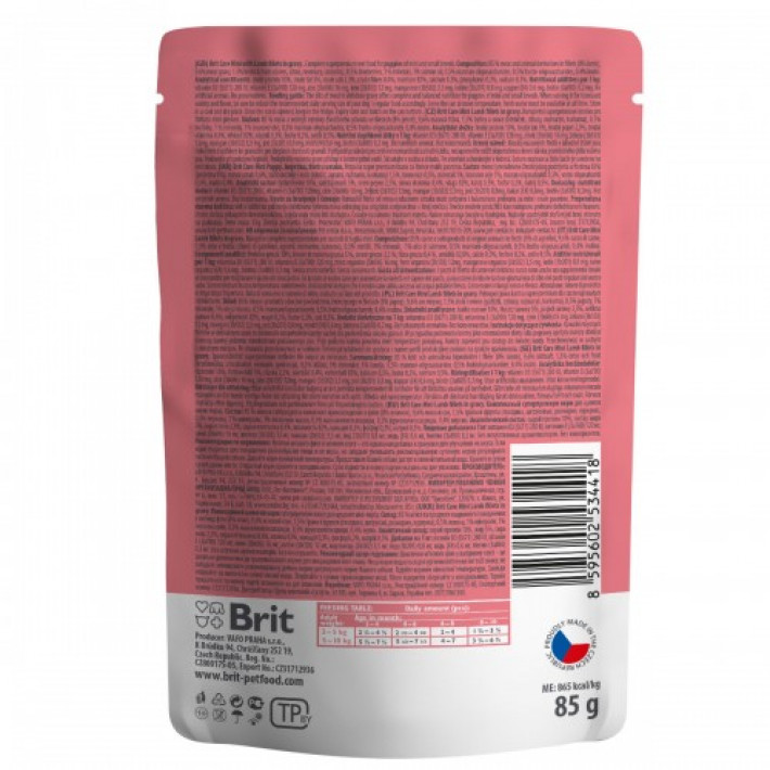Вологий корм Brit Care Mini для цуценят, з філе ягняти в соусі, 85 г