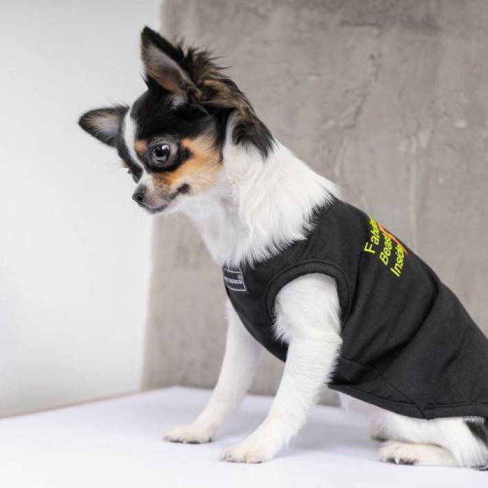 Борцівка Pet Fashion «FBI» для собак, розмір S2, чорна