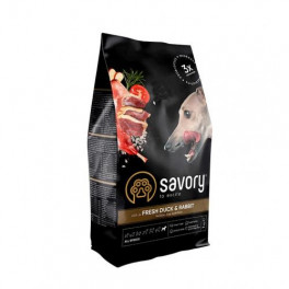 Сухий корм Savory для собак усіх порід, зі свіжою качкою й кроликом, 1 кг