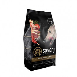 Сухий корм Savory для собак усіх порід, зі свіжою качкою й кроликом, 3 кг