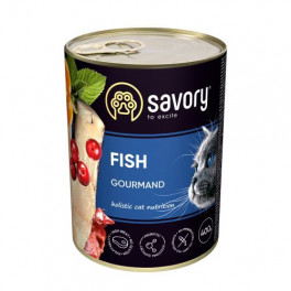 Вологий корм Savory для для дорослих вибагливих котів, з рибою, 400 г