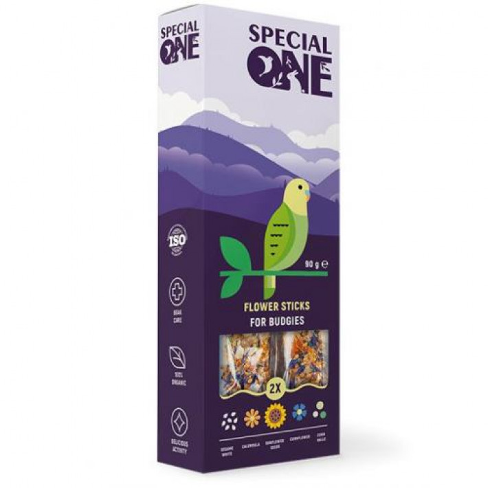 Палички Speciаl One «Квіткові» для хвилястих папуг, 90 г