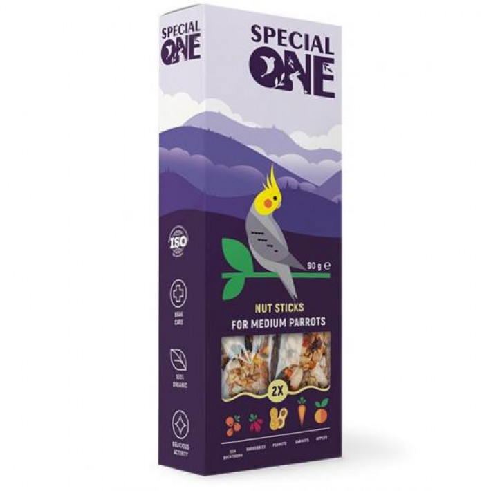 Палички Speciаl One «Горіхові» для середніх папуг, 90 г