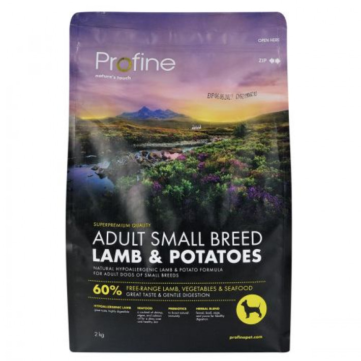 Сухий корм Profine Adult Small для собак малих порід, з ягням та картоплею, 2 кг