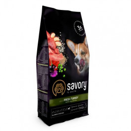 Сухий корм Savory All Breed для стерилізованих собак усіх порід, зі свіжою індичкою, 1 кг