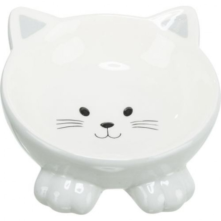 Миска Trixie Котик для котів, ергономічна, керамічна, 14 см, 150 мл
