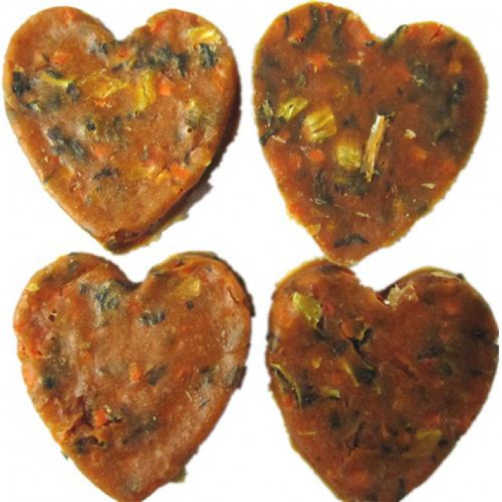 Ласощі Yalute Salmon та Vegetable in Heart Shape для собак, лосось та овочі, 100 г