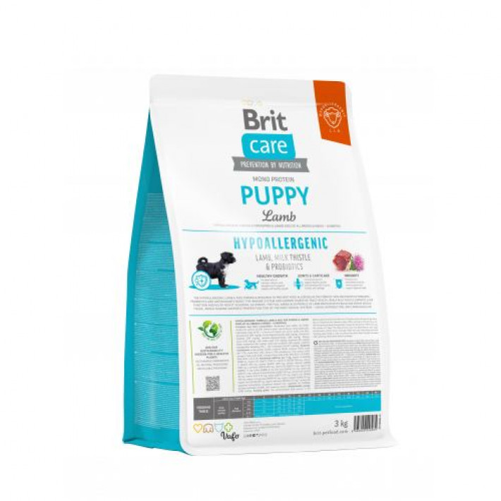 Сухий корм Brit Care Dog Hypoallergenic Puppy для цуценят, гіпоалергенний з ягням, 3 кг