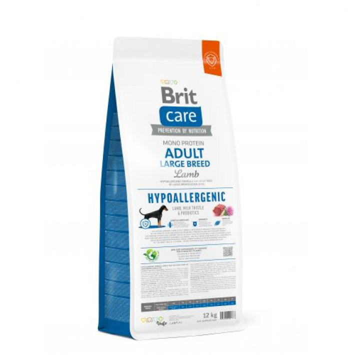 Сухий корм Brit Care Dog Hypoallergenic Adult Large Breed для собак великих порід, гіпоалергенний з ягням, 12 кг