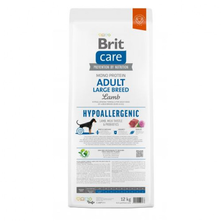 Сухий корм Brit Care Dog Hypoallergenic Adult Large Breed для собак великих порід, гіпоалергенний з ягням, 12 кг