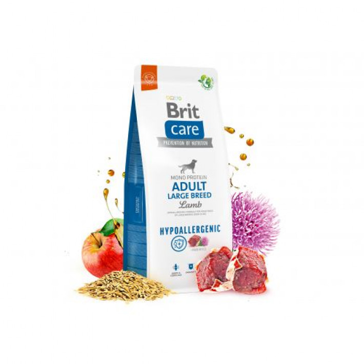 Сухий корм Brit Care Dog Hypoallergenic Adult Large Breed для собак великих порід, гіпоалергенний з ягням, 12 кг