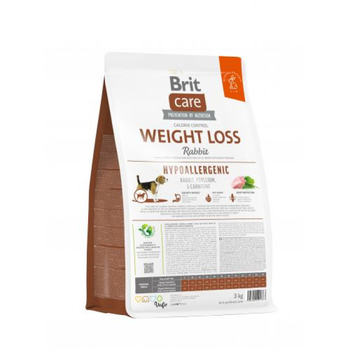 Сухий корм Brit Care Dog Hypoallergenic Weight Loss для собак із зайвою вагою, гіпоалергенний з кроликом, 3 кг