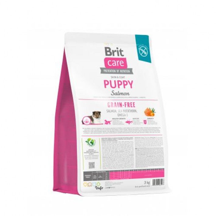 Сухий корм Brit Care Dog Grain-free Puppy для цуценят, беззерновий з лососем, 3 кг