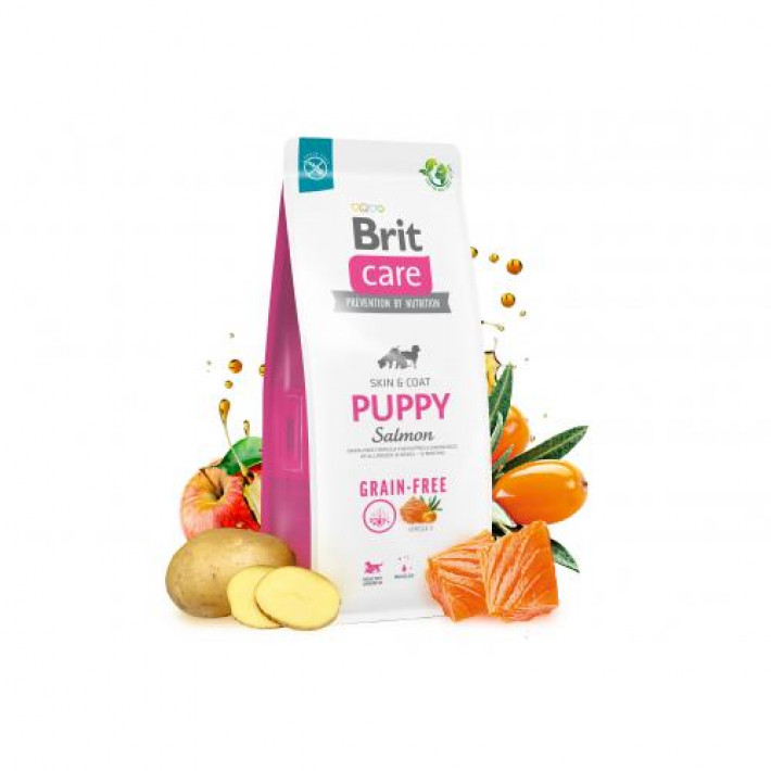 Сухий корм Brit Care Dog Grain-free Puppy для цуценят, беззерновий з лососем, 12 кг
