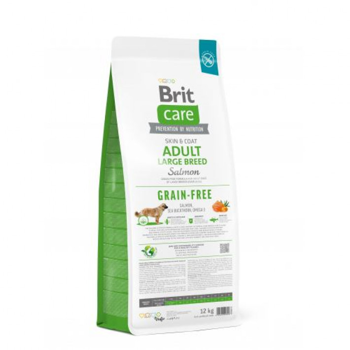 Сухий корм Brit Care Dog Grain-free Adult Large Breed для собак великих порід, беззерновий з лососем, 12 кг