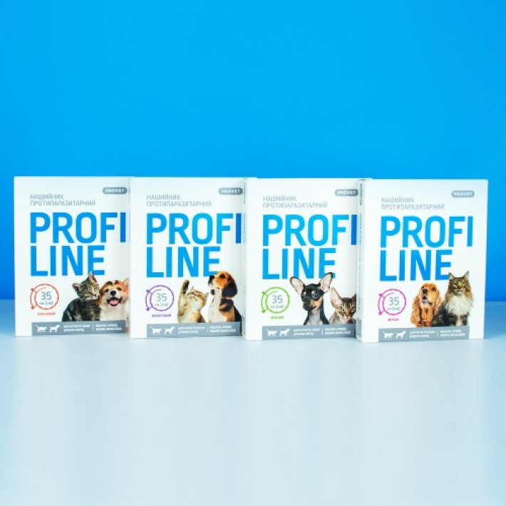 Нашийник Provet Profiline для котів та собак 35 см, зелений (інсектоакарицид)