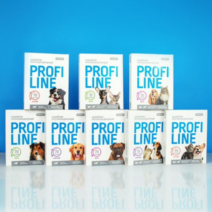 Нашийник Provet Profiline для котів та собак 35 см, зелений (інсектоакарицид)