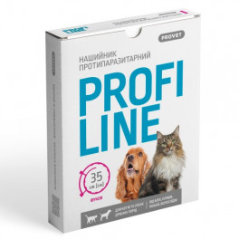 Нашийник Provet Profiline для котів та собак 35 см, фуксія (інсектоакарицид)