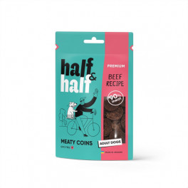 Ласощі для собак Half&Half у формі м'ясних монеток з яловичиною, 100 г