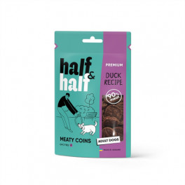 Ласощі для собак Half&Half у формі м'ясних монеток з качкою, 100 г