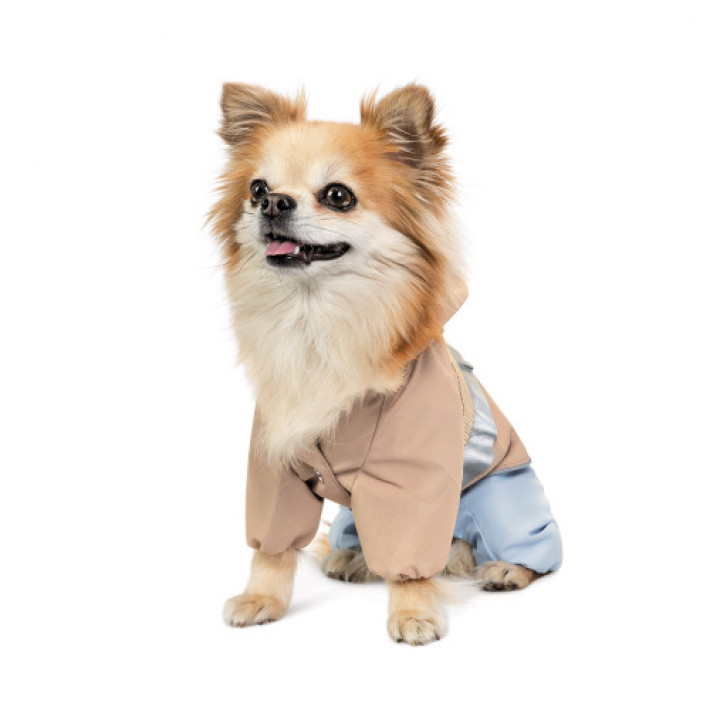 Дощовик Pet Fashion Tina для дівчаток розмір M бежевий/блакитний