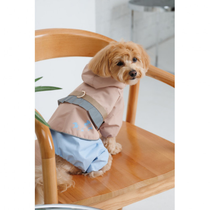 Дощовик Pet Fashion Tina для дівчаток розмір M бежевий/блакитний