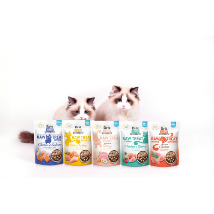 Ласощі для котів Brit Raw Treat Sensitive Freeze-dried з індичкою, 40 г