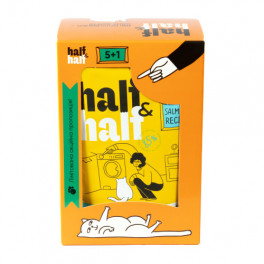 Набір вологих кормів Half&Half "5+1" для дорослих котів, шматочки з лососем у желе, паучі, 6 шт*100 г