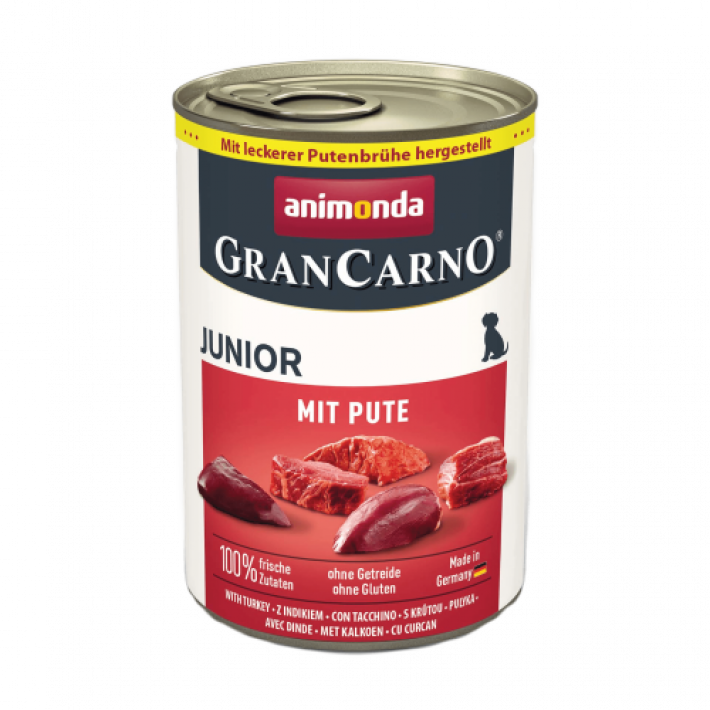 Корм вологий для цуценят Animonda GranCarno Junior Turkey з  індичкою, 400 г