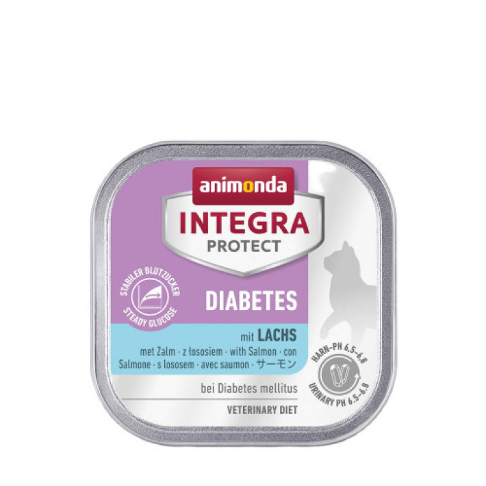 Корм вологий ветеринарний для котів Integra Protect Diabetes with Salmon при діабеті, з лососем, 100 г