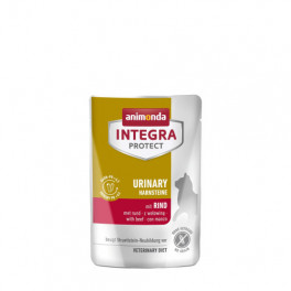 Корм вологий ветеринарний для котів Integra Protect Urinary Struvit при сечокам'яній хворобі, з яловичиною, пауч, 85 г