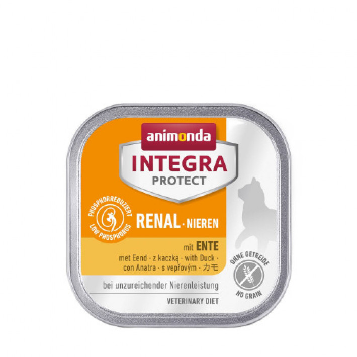 Корм вологий ветеринарний для котів Integra Protect Renal dishes with Duck при хворобах нирок, з качкою, 100 г