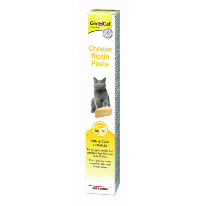 Паста для котів GimCat Cheese Biotin Paste cирна з біотином, 100 г