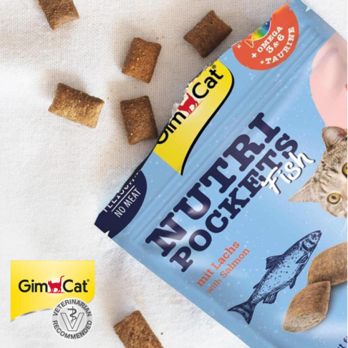 Ласощі для котів GimCat Nutri Pockets Fish Лосось 60 г