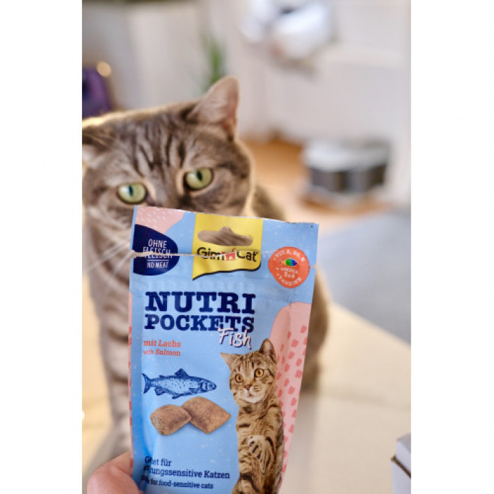 Ласощі для котів GimCat Nutri Pockets Fish Лосось 60 г