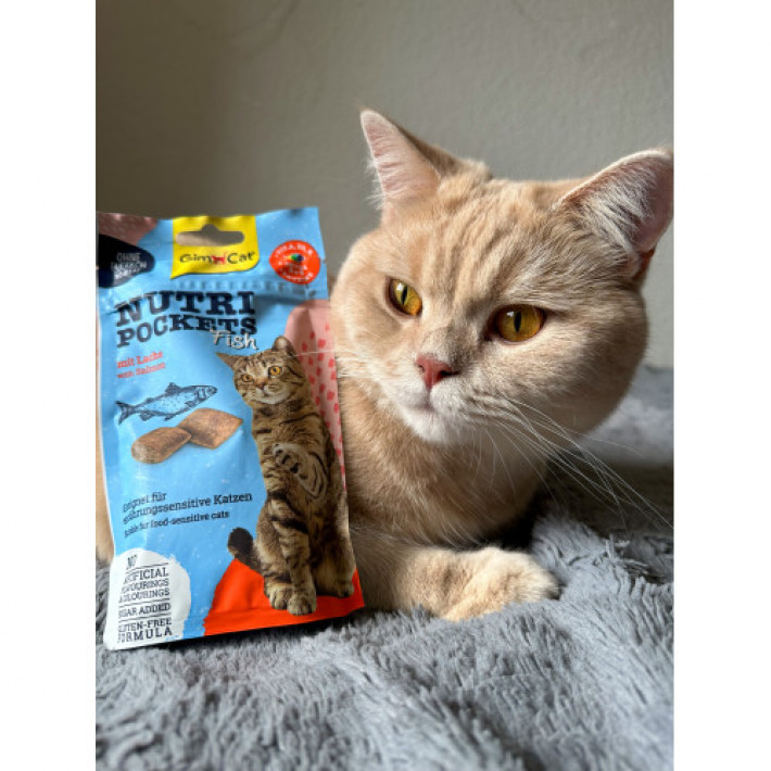 Ласощі для котів GimCat Nutri Pockets Fish Лосось 60 г