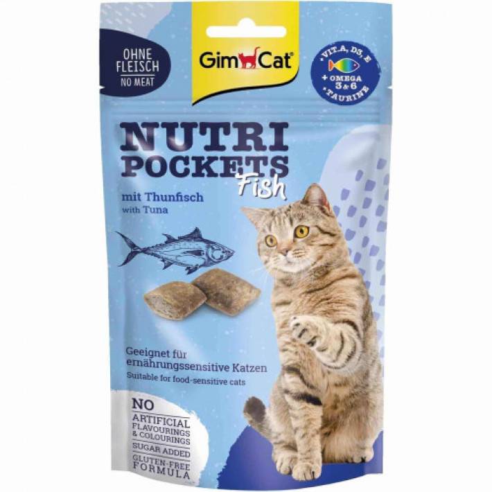 Ласощі для котів GimCat Nutri Pockets Fish Тунець 60 г