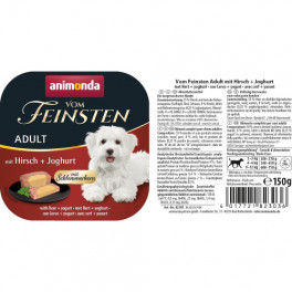 Корм вологий для собак Animonda Vom Feinsten gourme Adult with Deer + yogurt з олениною у йогурті, 150 г