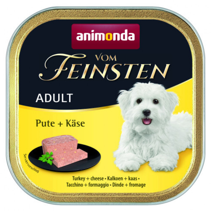 Корм вологий для собак Animonda Vom Feinsten Adult Turkey + cheese з індичкою та сиром 150 г