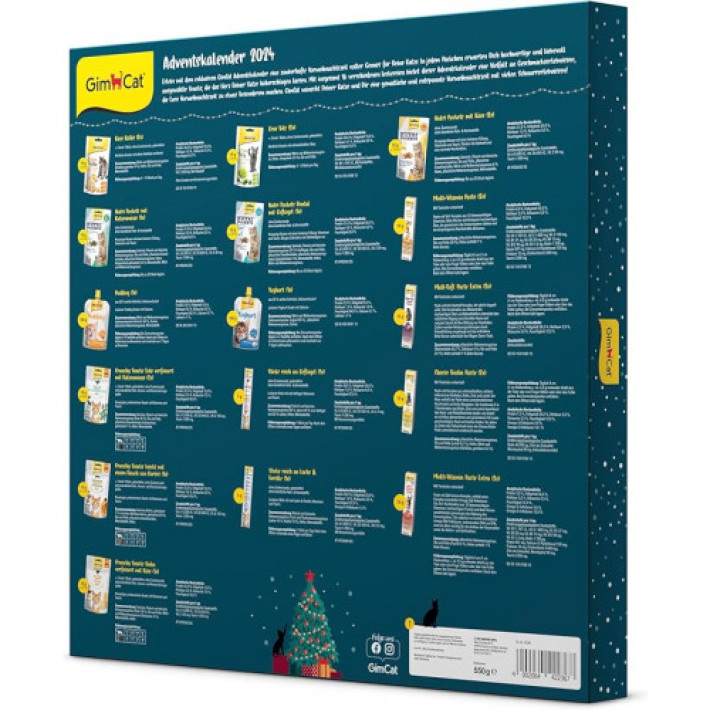 Адвент календар GimCat ADVENTSKALENDER 2024 для котів 550 г