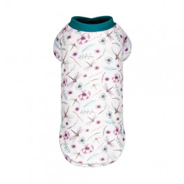 Футболка Pet Fashion Flora для собак бавовна трикотаж білий з квітковим принтом XS2