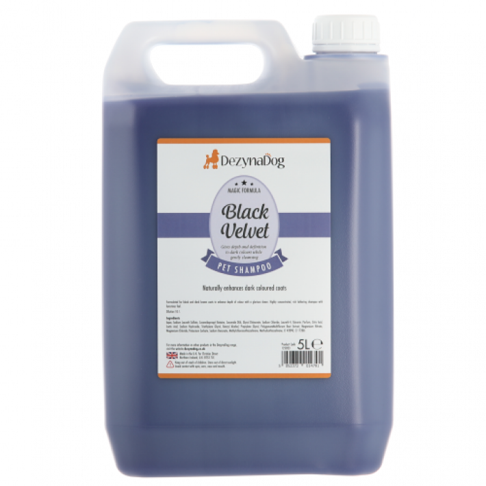 Шампунь Dezynadog Black Velvet Colour Enhance для посилення кольору чорної і темно-коричневої шерсті відновлює блиск і колір 5 л