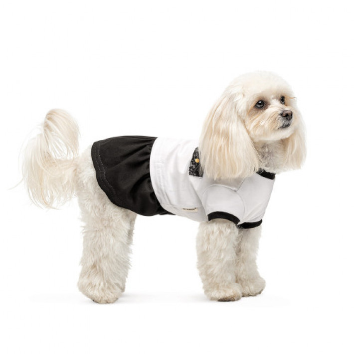 Сукня Chanti ТМ Pet Fashion для собак XS білий/чорний