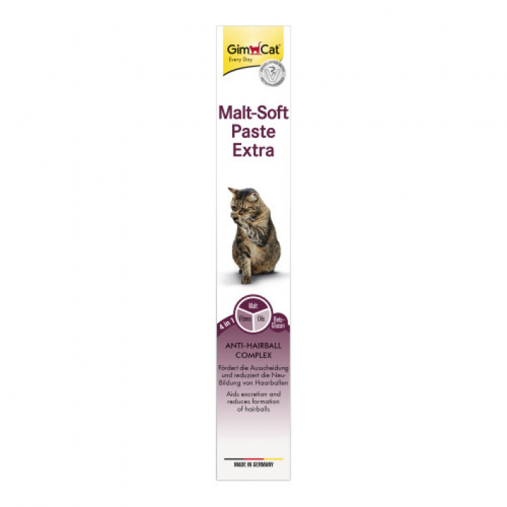 Паста GimCat Every Day Malt-Soft Paste Extra для котів, виведення шерсті зі шлунку, 100 г