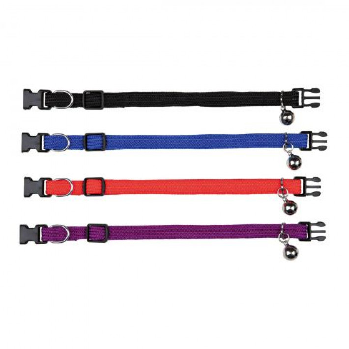 Нашийник Trixie Elastic для котів, нейлоновий з дзвіночком (кольори в асортименті)