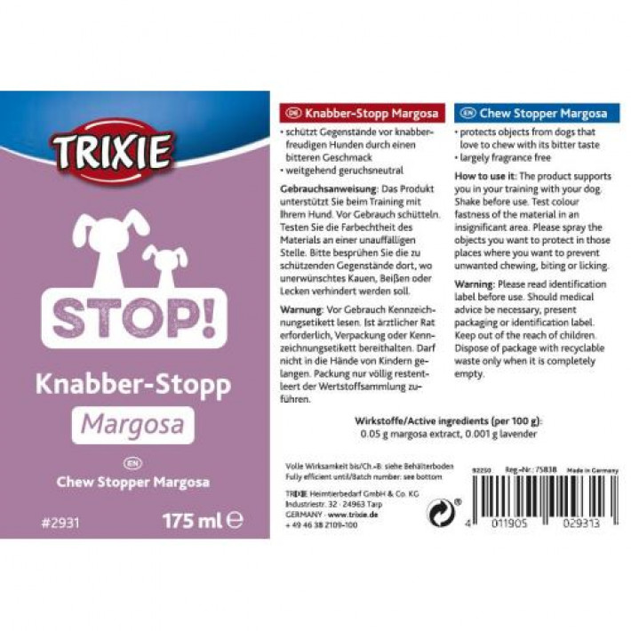 Засіб Trixie Stop! для котів і собак для відлякування від погризів спрей 175 мл