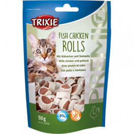 Ласощі Trixie Premio Fish Chicken Rolls для котів роли з куркою та рибою 50 г