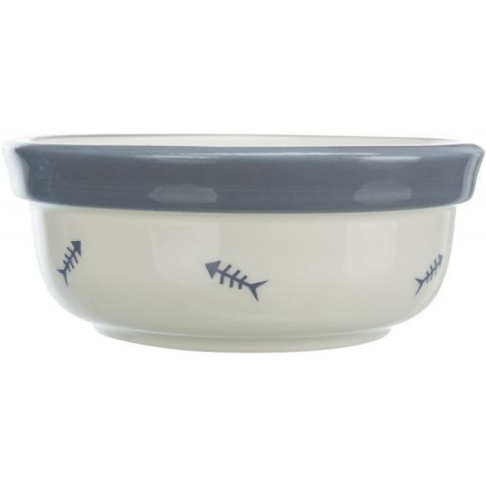 Миска Trixie Eat on Feet для котів, подвійна на металевій підставці, керамічна, 12 см, 2х300 мл