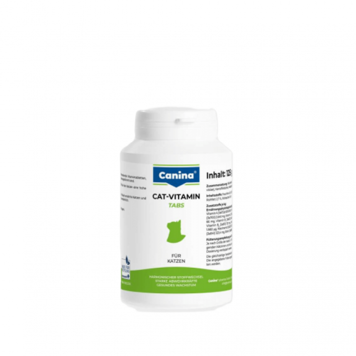 Вітаміни Canina Cat-Vitamin Tabs для котів, вітамінний комплекс, 125 г (250 табл)